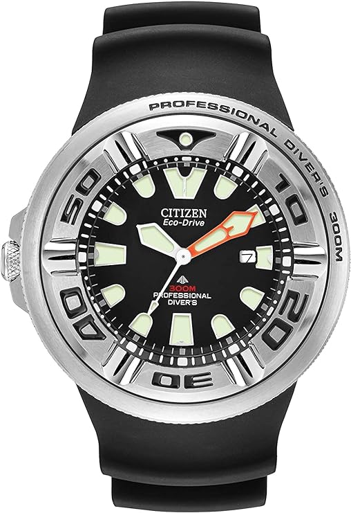 Die solarbetriebene Designer Uhr Citizen BJ8050-08E Promaster Professional Diver 300 für Herren mit schwarzem Zifferblatt