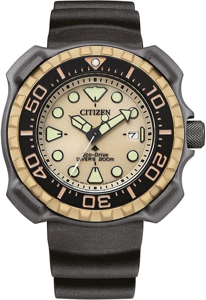 Die solarbetriebene Designer Uhr Citizen Promaster Eco-Drive Diver BN0226-10P für Herren mit beigem Zifferblatt