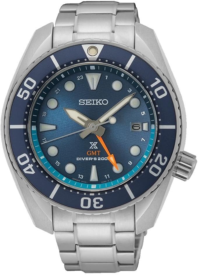 Die solarbetriebene Designer Uhr Seiko Prospex SEA SFK001J1 für Herren mit blauem Zifferblatt -Taucheruhr