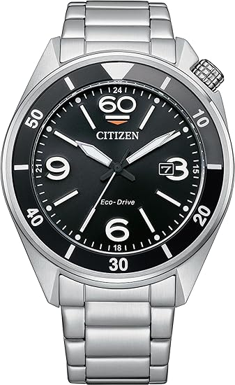 Die solarbetriebene Designer Uhr Citizen Eco-Drive AW1710-80E für Herren mit schwarzem Zifferblatt