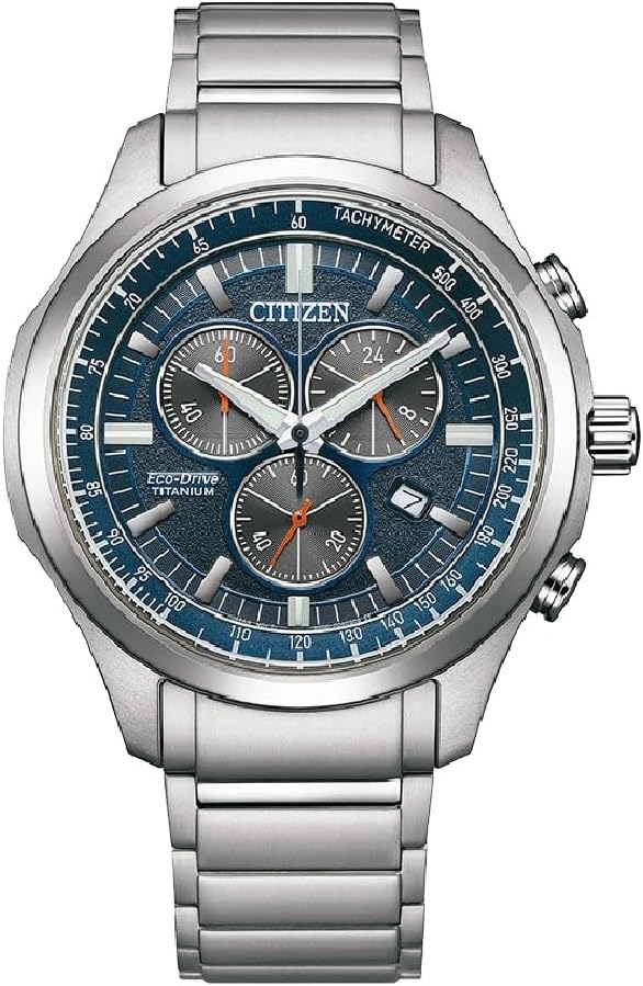 Die solarbetriebene Designer Uhr Citizen Eco-Drive AT2530-85L für Herren mit dunkelblauem Zifferblatt