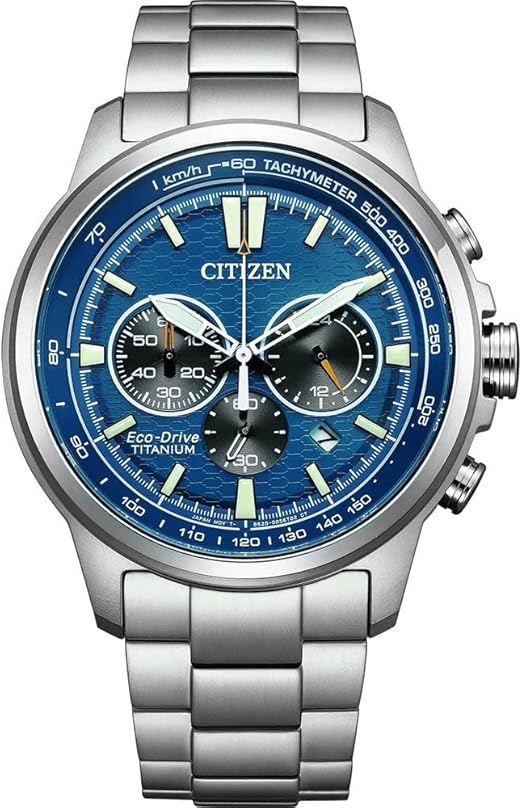 Die solarbetriebene Designer Uhr Citizen Eco-Drive CA4570-88L für Herren mit blauem Zifferblatt