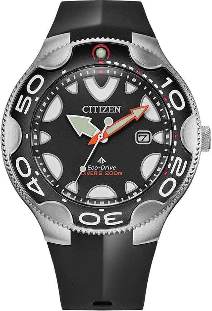 Die solarbetriebene Designer Uhr Citizen Promaster Eco-Drive Diver "Orca" BN0230-04E für Herren mit schwarzem Zifferblatt