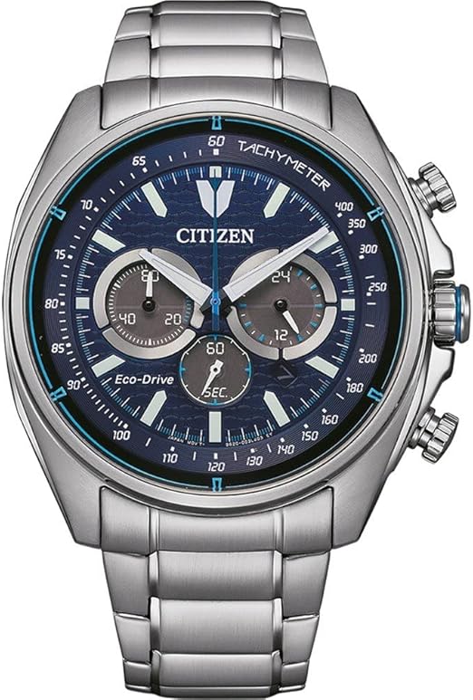 Die solarbetriebene Designer Uhr Citizen Eco-Drive CA4560-81L für Herren mit blauem Zifferblatt und drei Hilfszifferblättern