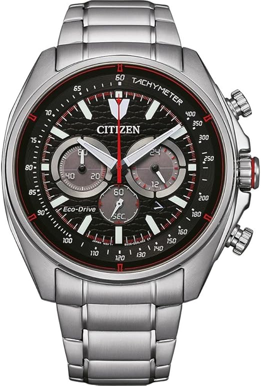 Die solarbetriebene Designer Uhr Citizen Eco-Drive CA4561-89E für Herren mit schwarzem Zifferblatt und drei Hilfszifferblättern