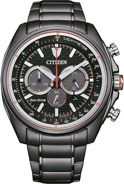 Die solarbetriebene Designer Uhr Citizen Eco-Drive CA4567-82H für Herren mit grau-schwarzem Zifferblatt und drei Hilfszifferblättern