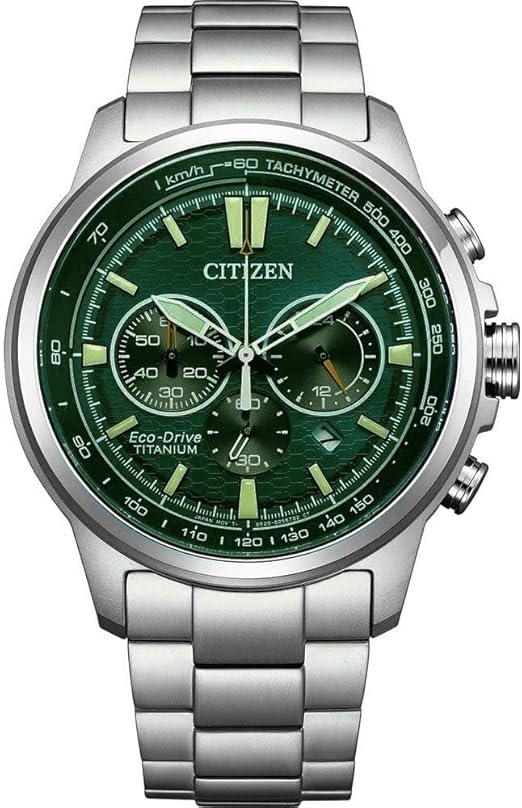 Die solarbetriebene Designer Uhr Citizen Eco-Drive CA4570-88X für Herren mit grünem Zifferblatt