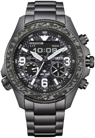 Die solarbetriebene Designer Uhr Citizen Promaster Land JV1008-63E für Herren mit schwarzem Zifferblatt