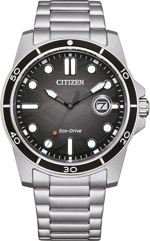 Die solarbetriebene Designer Uhr Citizen Eco-Drive AW1816-89E für Herren mit schwarzem Zifferblatt