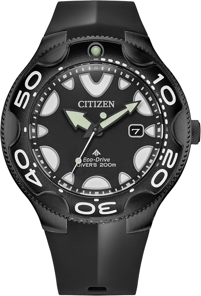 Die solarbetriebene Designer Uhr Citizen Promaster Eco-Drive Diver "Orca" BN0235-01E für Herren mit schwarzem Zifferblatt