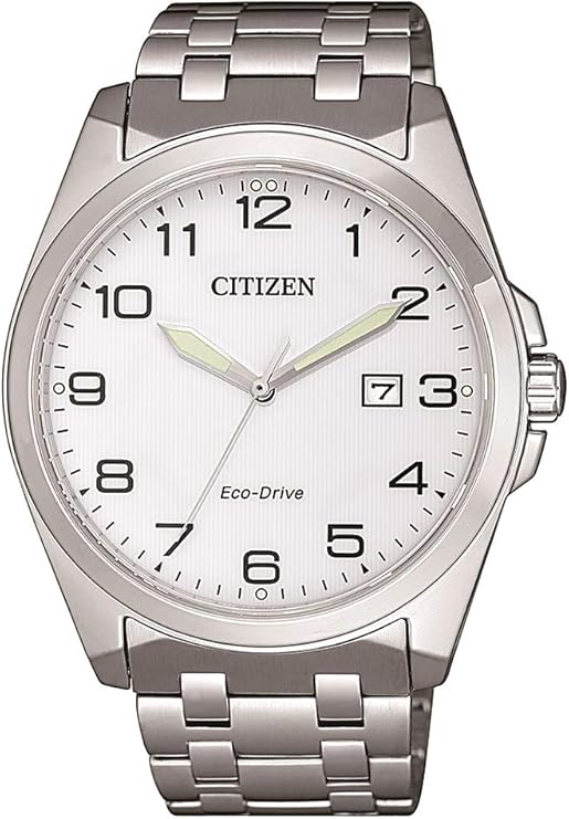 Die solarbetriebene Designer Uhr CITIZEN Eco-Drive BM7108-81A für Herren mit weißem Zifferblatt