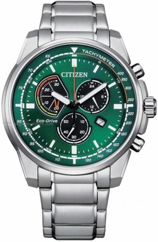 Die solarbetriebene Designer Uhr Citizen Eco-Drive AT1190-87X für Herren mit grünem Zifferblatt