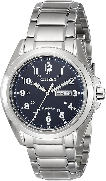 Die solarbetriebene Designer Uhr Citizen Eco-Drive AW0050-58L für Herren mit schwarzem Zifferblatt