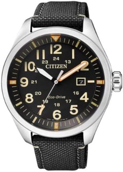 Die solarbetriebene Designer Uhr Citizen Eco-Drive AW5000-24E für Herren mit schwarzem Zifferblatt