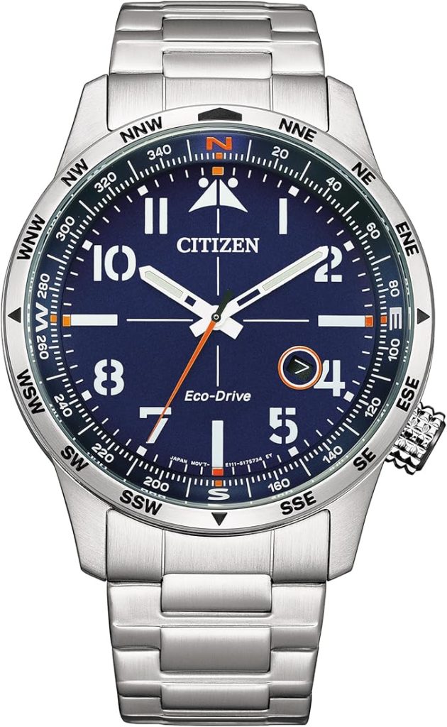 Die solarbetriebene Designer Uhr Citizen Eco-Drive BM7550-52L für Herren mit blauem Zifferblatt