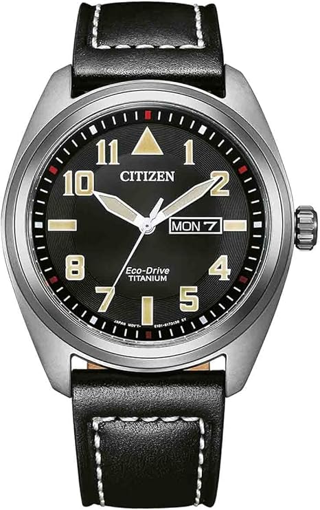 Die solarbetriebene Designer Uhr Citizen Eco-Drive BM8560-29EE für Herren mit schwarzem Zifferblatt 