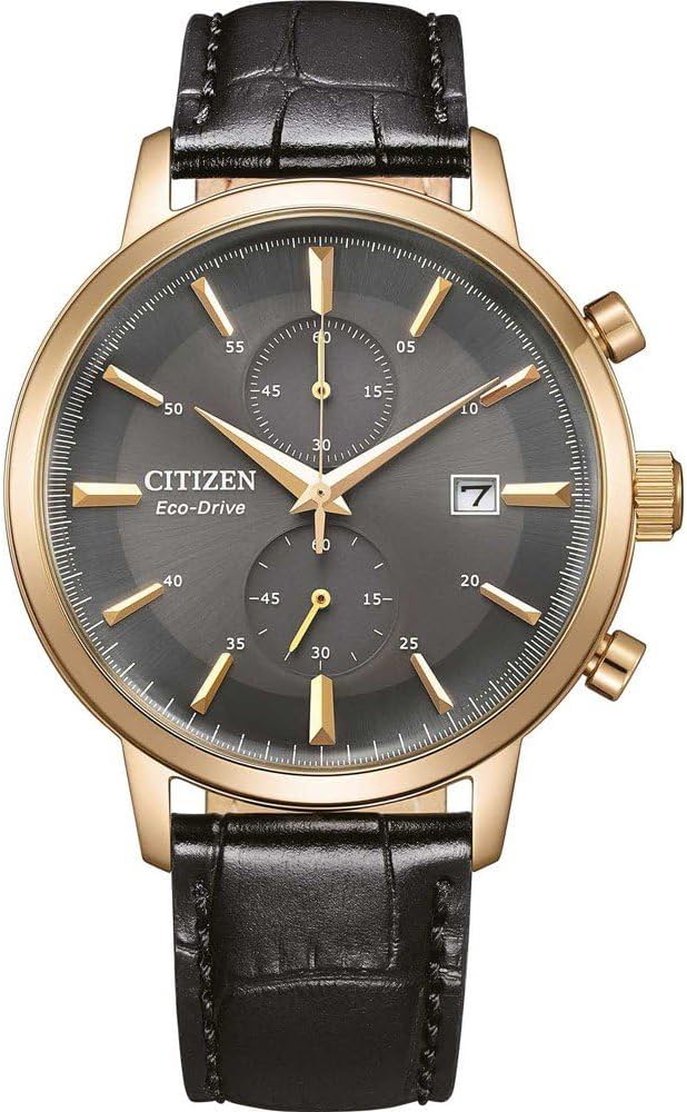 Die solarbetriebene Designer Uhr Citizen Eco-Drive CA7067-11H für Herren mit dunkelgrauem Zifferblatt