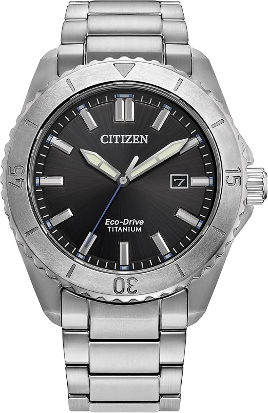 Die solarbetriebene Designer Uhr Citizen Eco-Drive Titan AW1840-50E für Herren mit schwarzem Zifferblatt