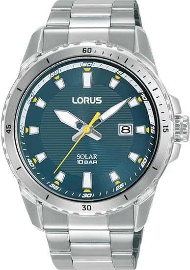 Die solarbetriebene Designer Uhr Lorus Sport RX369AX9 für Herren mit dunkelblauem Zifferblatt