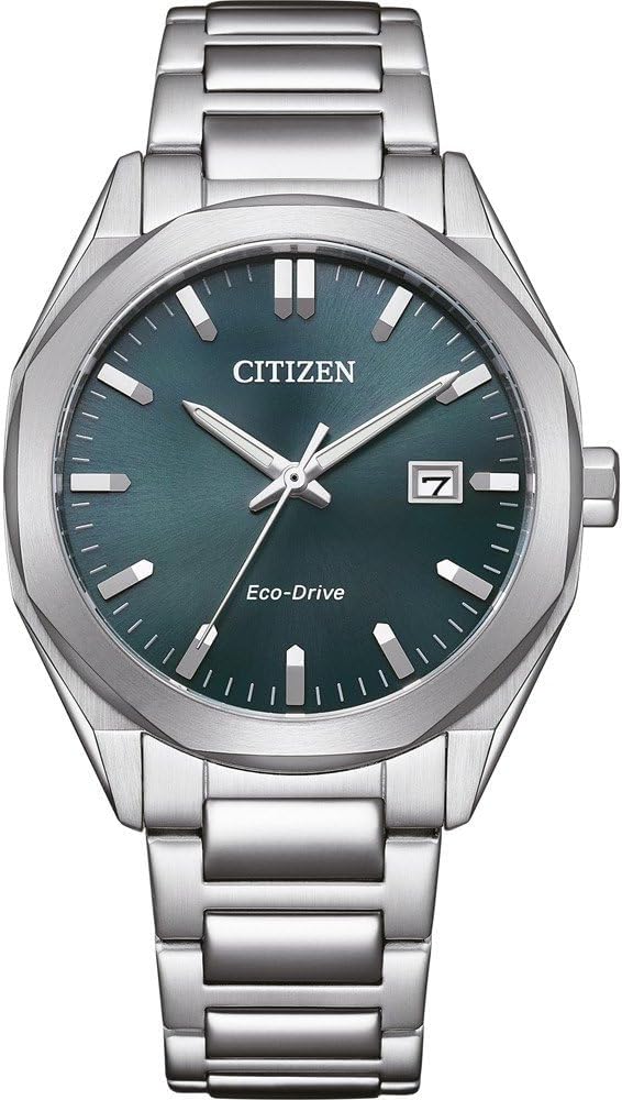 Die solarbetriebene Designer Uhr Citizen Eco-Drive BM7620-83X für Herren mit blaugrünem Zifferblatt