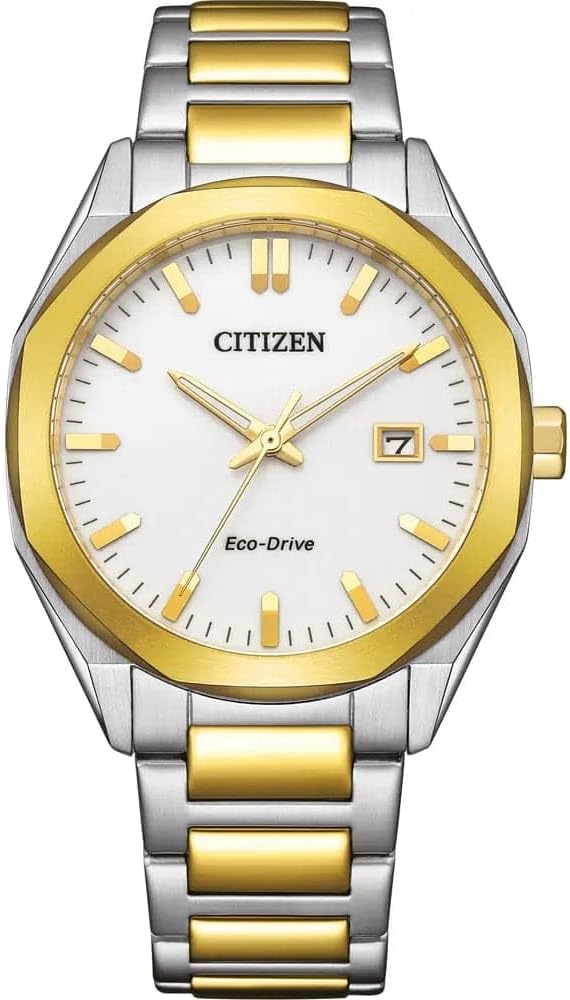 Die solarbetriebene Designer Uhr Citizen Eco-Drive BM7624-82A für Herren mit weißem Zifferblatt