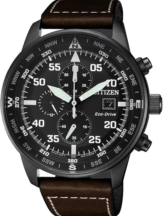 Die solarbetriebene Designer Uhr Citizen Eco-Drive CA0695-17E für Herren mit schwarzem Zifferblatt