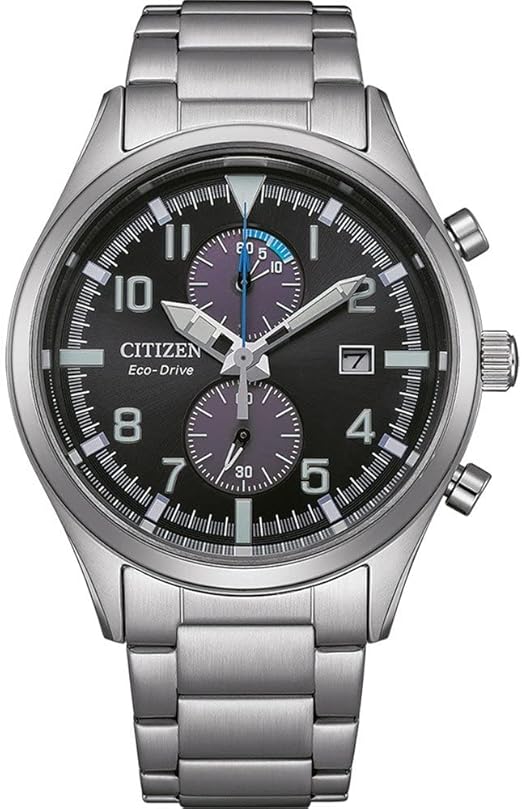 Die solarbetriebene Designer Uhr Citizen Eco-Drive CA7028-81E für Herren mit schwarzem Zifferblatt