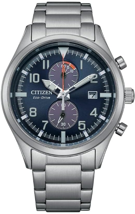 Die solarbetriebene Designer Uhr Citizen Eco-Drive CA7028-81L für Herren mit blauem Zifferblatt