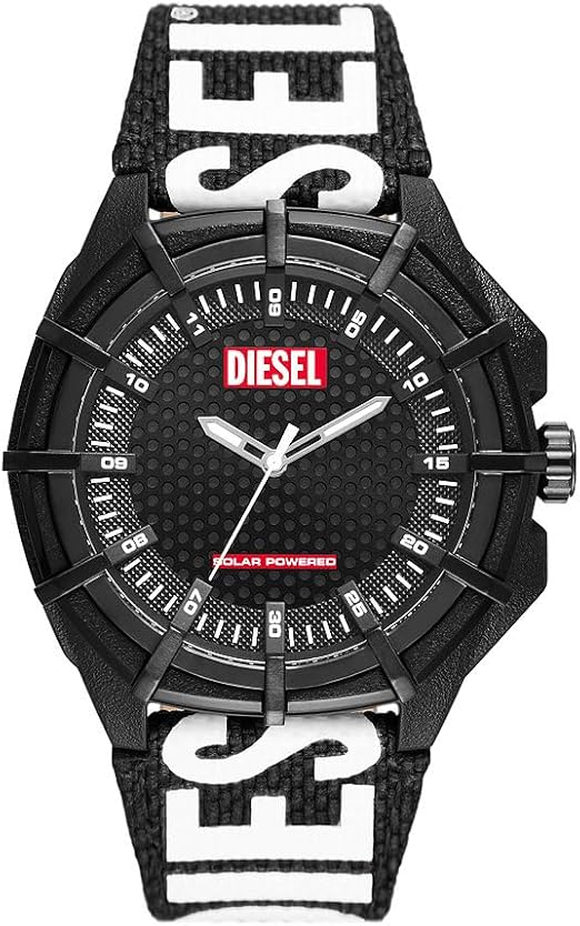 Die solarbetriebene Designer Uhr Diesel DZ4654 für Herren mit schwarzem Zifferblatt