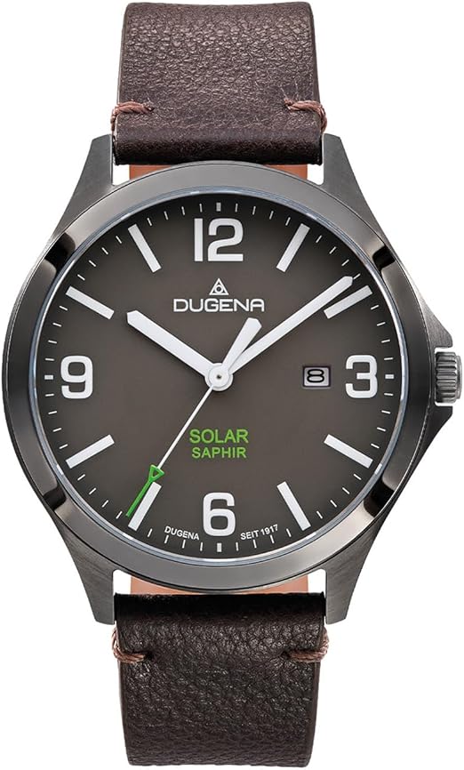 Die solarbetriebene Designer Uhr Dugena Boston 4461148 für Herren mit Zifferblatt in anthrazit