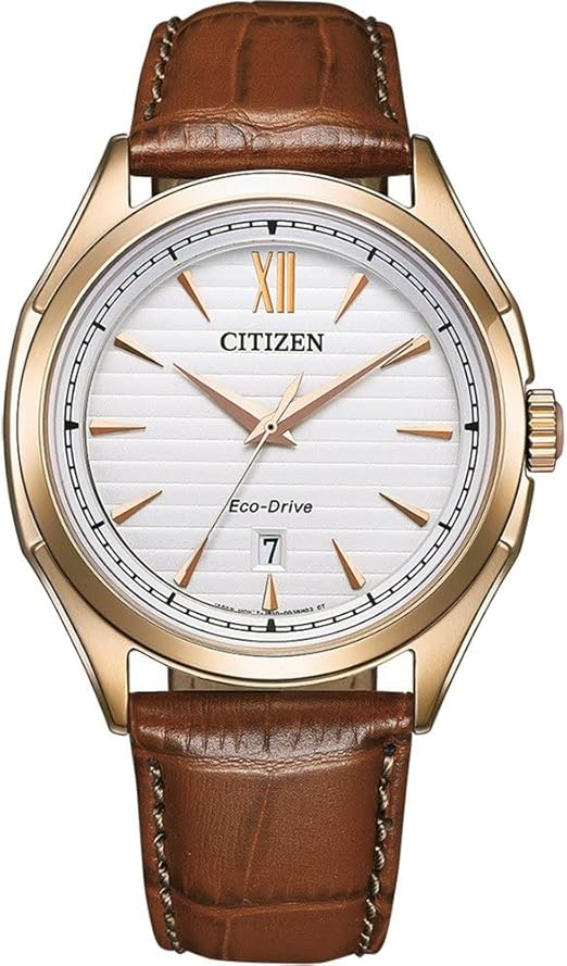 Die solarbetriebene Designer Uhr Citizen Eco-Drive AW1753-10A für Herren mit champagnerfarbigem Zifferblatt