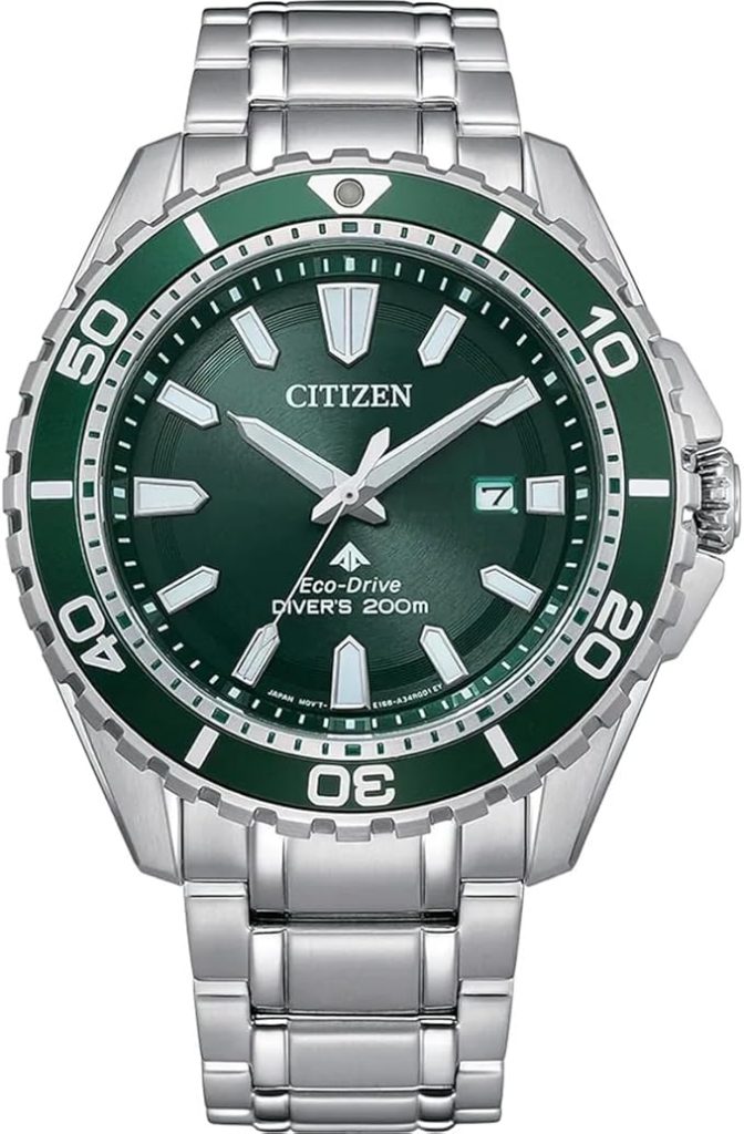 Die solarbetriebene Designer Uhr Citizen Eco-Drive BN0199-53X für Herren mit grünem Zifferblatt