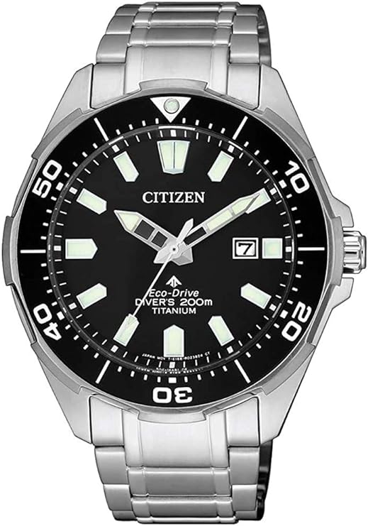 Die solarbetriebene Designer Uhr Citizen Promaster Marine Super Titanium™ BN0200-81E für Herren mit schwarzem Zifferblatt