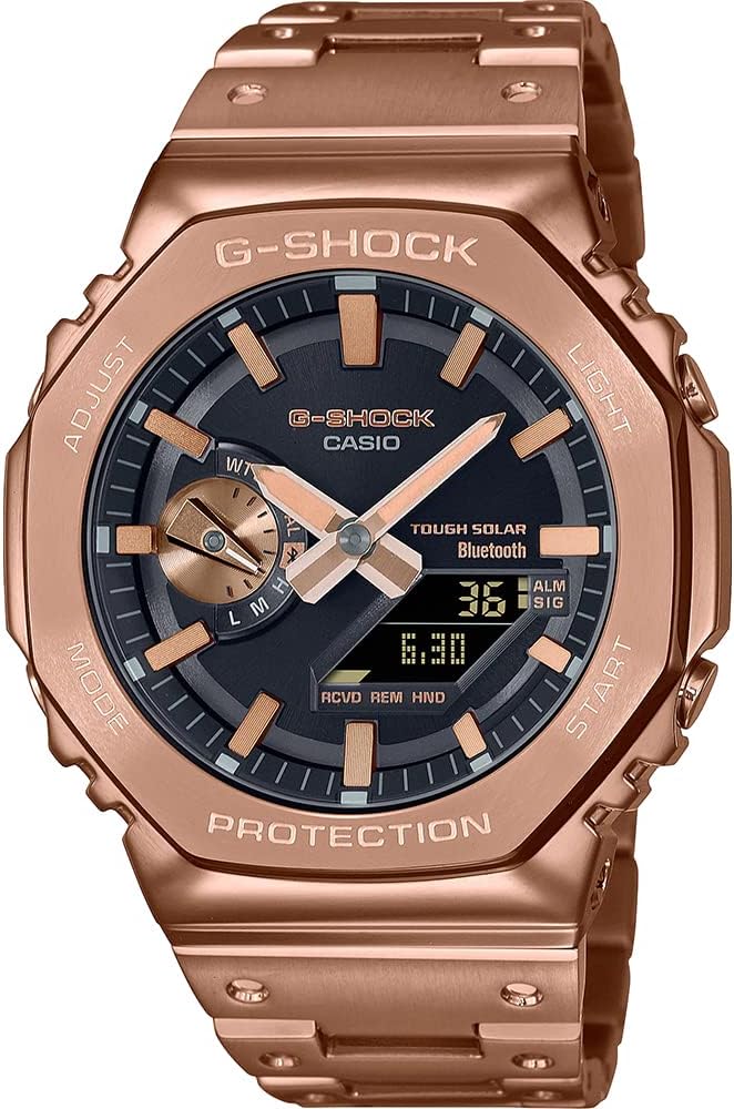 Die solarbetriebene Designer Uhr Casio G-Shock GM-B2100GD-5AER Classic für Herren mit schwarzem Zifferblatt