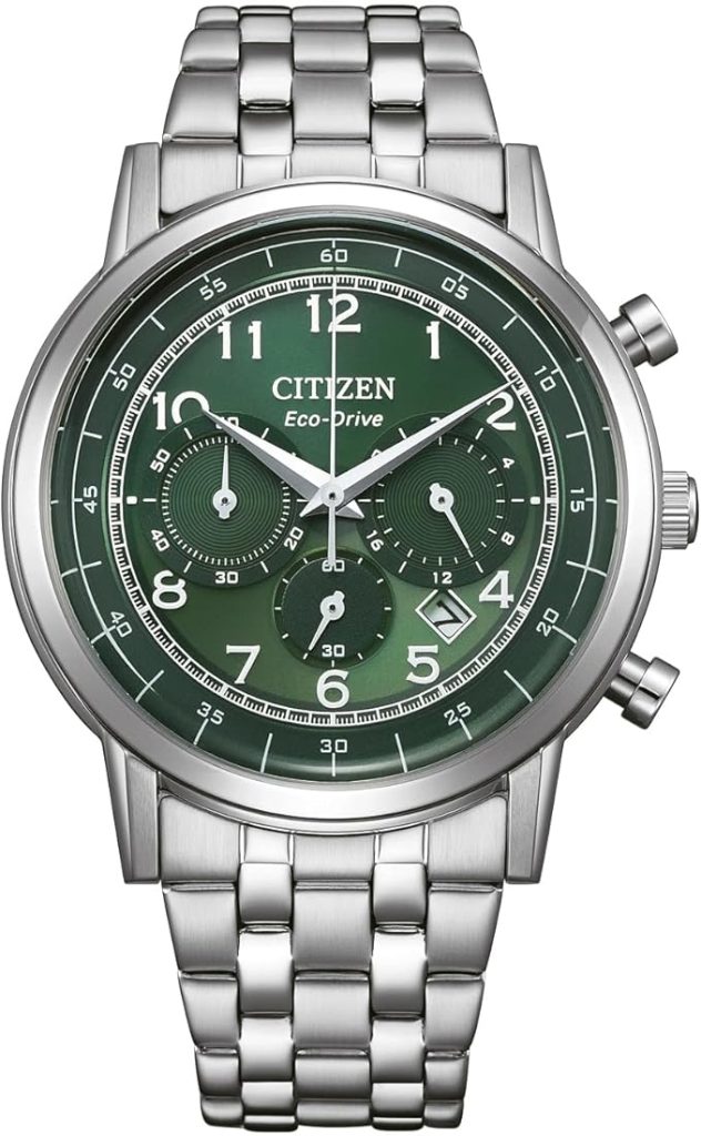 Die solarbetriebene Designer Uhr Citizen Eco-Drive Chrono Classic CA4630-53X für Herren mit grünem Zifferblatt