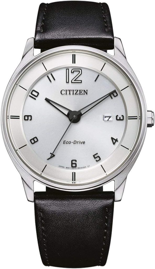 Die solarbetriebene Designer Uhr Citizen Eco-Drive Sport BM7400-21A für Herren mit silberfarbenemZifferblatt