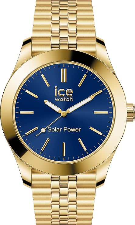 Die solarbetriebene Designer Uhr Ice-watch Steel Solar 023798 für Herren mit blauem Zifferblatt