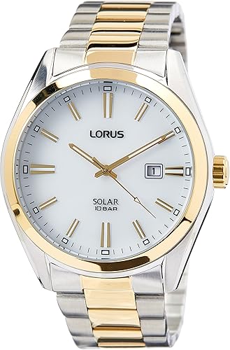 Die solarbetriebene Designer Uhr Lorus RX336AX9 für Herren mit Bicolor-Optik