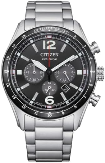 Die solarbetriebene Designer Uhr Citizen Aviator Chrono CA4654-55E für Herren mit schwarzem Zifferblatt