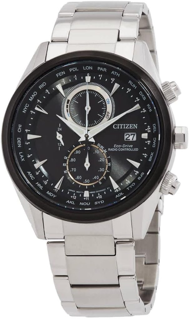 Die solarbetriebene Designer Uhr Citizen Eco-Drive Perpetual Calendar AT8266-89E für Herren mit schwarzem Zifferblatt