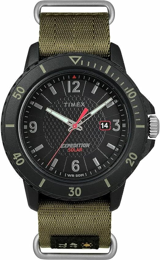 Die solarbetriebene Designer Uhr Timex Expedition Gallatin TW4B14500 für Herren mit schwarzem Zifferblatt