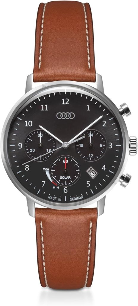 Die solarbetriebene Designer Uhr Audi 3102300200 für Herren mit drei Totalisatoren
