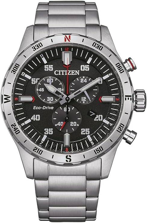 Die solarbetriebene Designer Uhr Citizen Eco-Drive AT2520-89E für Herren mit drei Totalisatoren