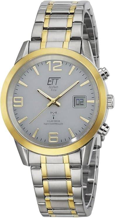 Die solarbetriebene Designer Uhr ETT Eco Tech Time EGS-11501-42M Basic für Herren mit weißem Zifferblatt
