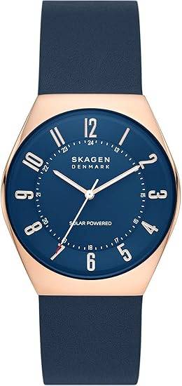 Die solarbetriebene Designer Uhr Skagen Grenen SKW6834 für Herren mit blauem Zifferblatt