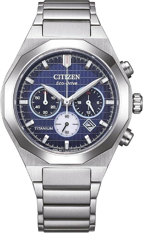 Die solarbetriebene Designer Uhr Citizen CA4691-59L Super Titanium™ Zenshin Senkei für Herren mit blauem Zifferblatt