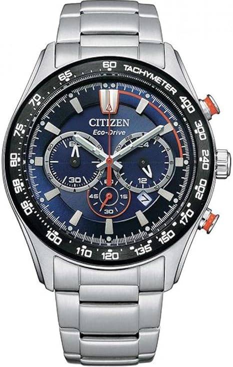 Die solarbetriebene Designer Uhr Citizen Eco-Drive Aviator CA4486-82L für Herren mit blauem Zifferblatt