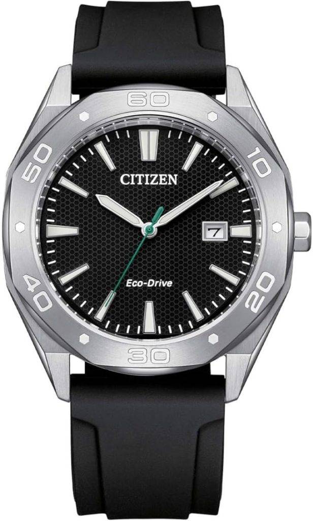 Die solarbetriebene Designer Uhr Citizen Of collection BM7631-01E für Herren mit schwarzem Zifferblatt