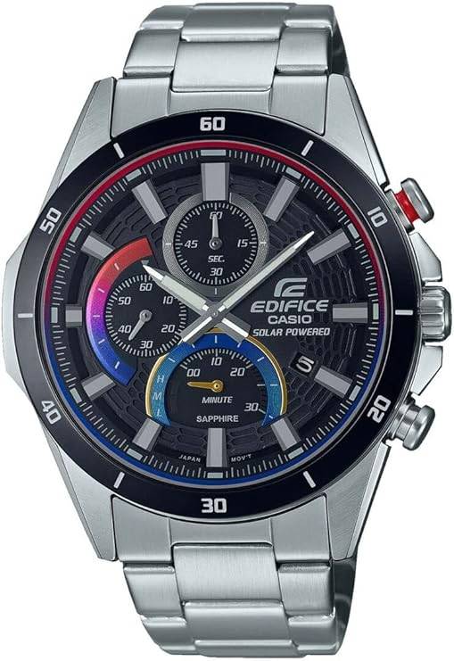 Die solarbetriebene Designer Uhr Casio Edifice EFS-S610HG-1AVUEF Heat Gradation für Herren mit drei Totalisatoren