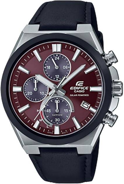 Die solarbetriebene Designer Uhr Casio Edifice EFS-S630BL-5AV für Herren mit rotem Zifferblatt